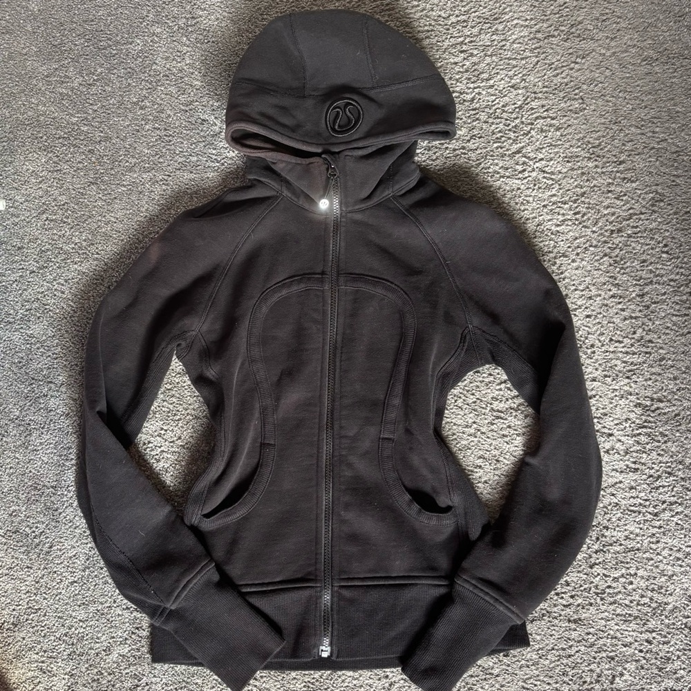 Lululemon black scuba zip-up hoodie